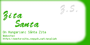 zita santa business card